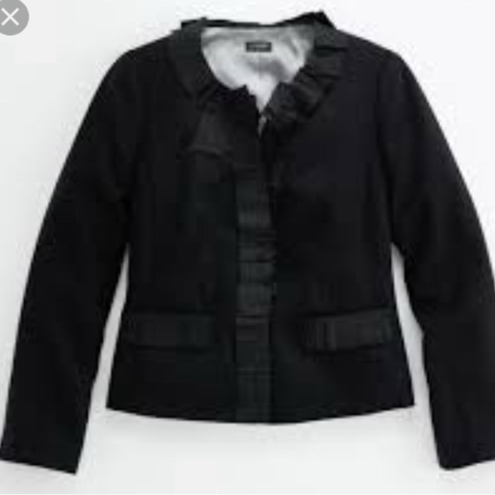 J Crew Black Grosgrain Triomphe Blazer